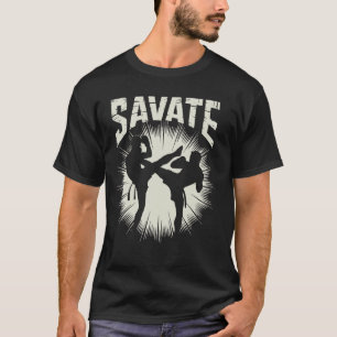 Savate-Trainer Französische Kampfkunst Kickboxen T-Shirt