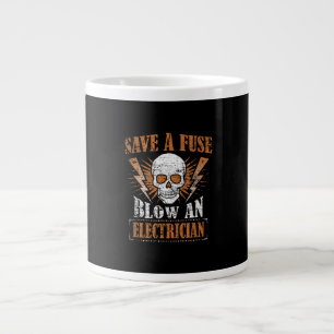 Save A Fuse Blow An Electrician Humor Funny Gift Jumbo-Tasse