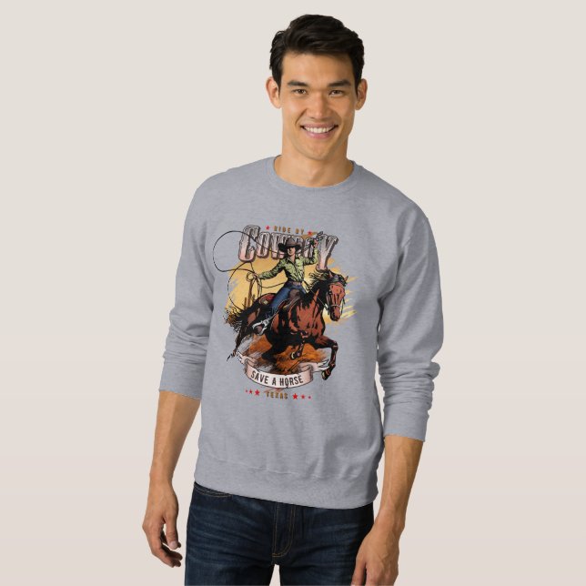 Save A Horse; Ride A Cowboy | Men  Sweatshirt (Vorne ganz)