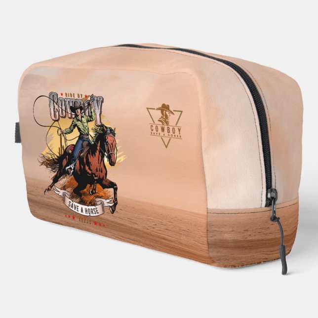Save A Horse; Ride A Cowboy |  Waschbeutel (Rechte Ecke)