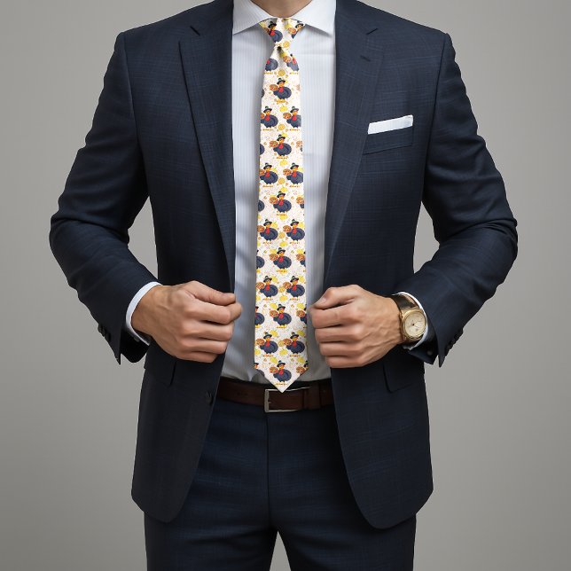 Save A Turkey Eat Pizza Funny Happy Thanksgiving Krawatte (Von Creator hochgeladen)