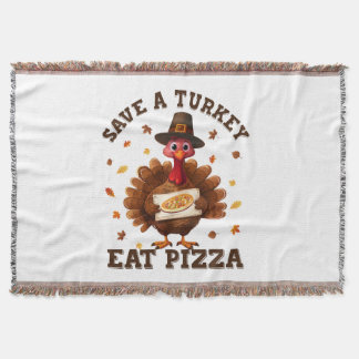 Save a Turkey Eat Pizza – Funny Thanksgiving Pizza Decke