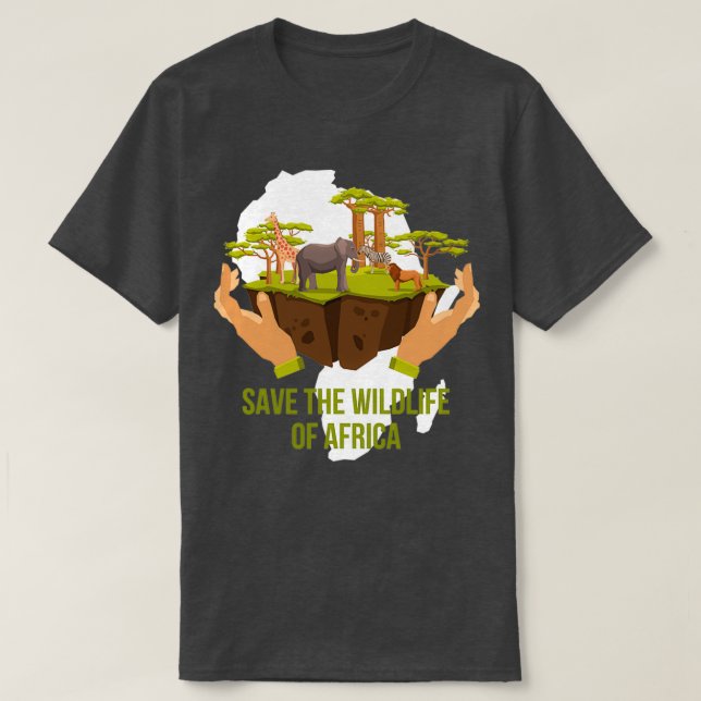 Save Africa Africa Map T-Shirt (Design vorne)