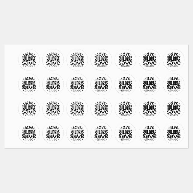 Save children save lives etiketten (Blatt)