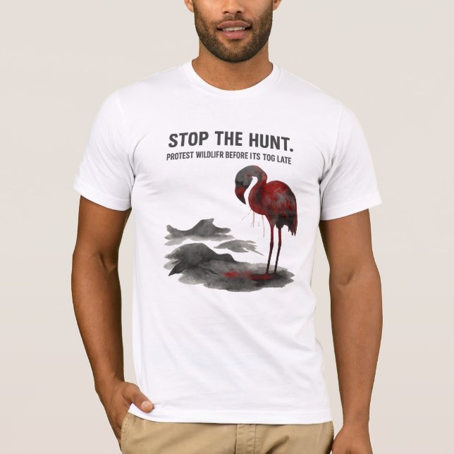Save Flamingos in Iraq – Protect Wildlife Awarenes T-Shirt (Vorderseite)