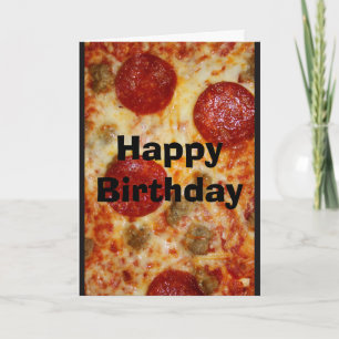 Save Me A Pizza Cake! Birthday Card Karte