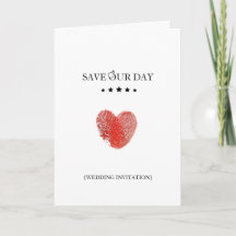 Save our day announcement folded invitation card