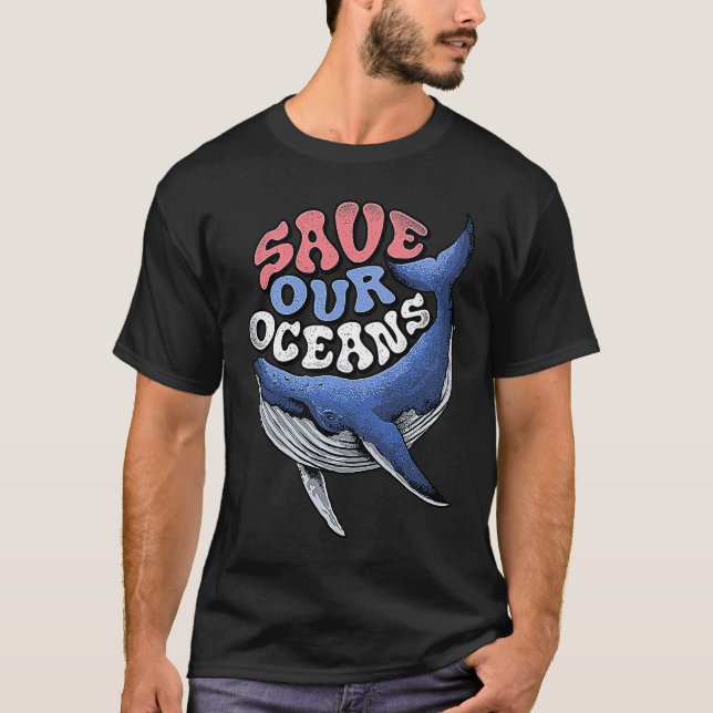 Save Our Oceans Conservation Save the Ocean Blue W T-Shirt (Vorderseite)