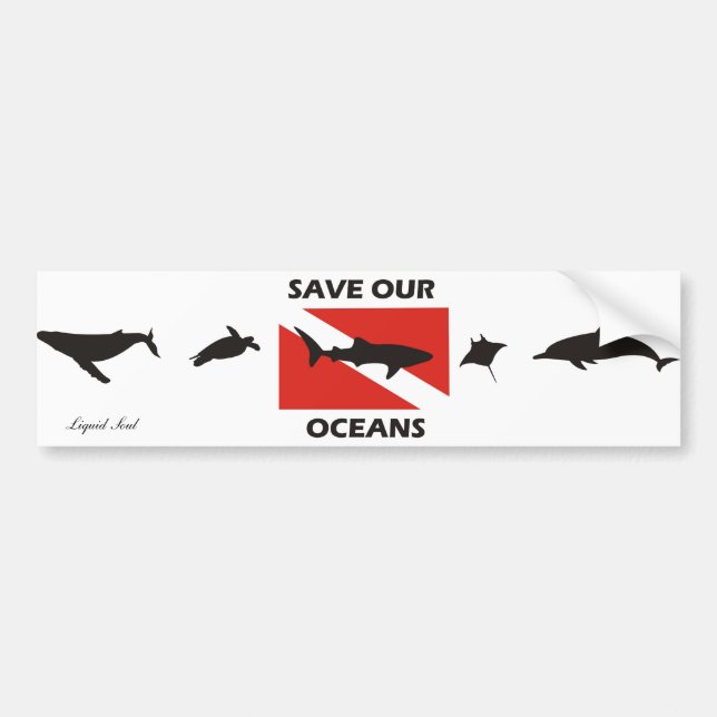 Save Our Oceans - Sticker Autoaufkleber (Vorne)