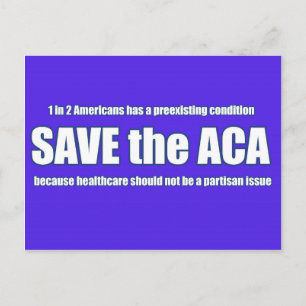 Save the ACA Postcard Postkarte