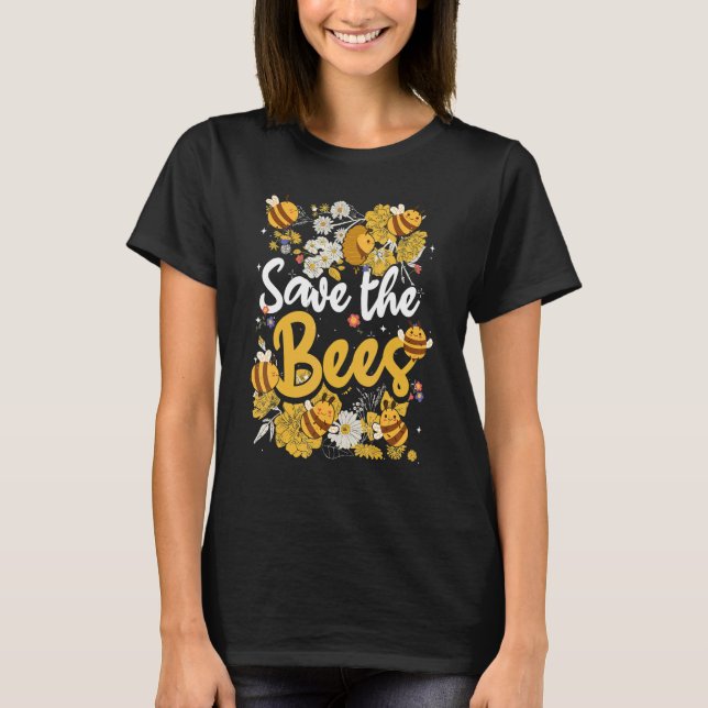 Save the bees Beekeeper cute honey bee costume T-Shirt (Vorderseite)