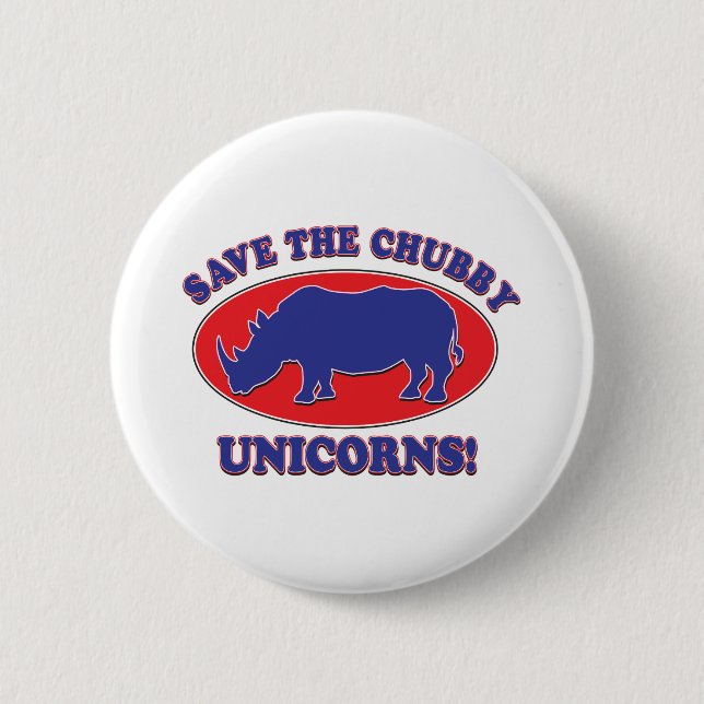 Save the Chubby Unicorns Button (Vorderseite)