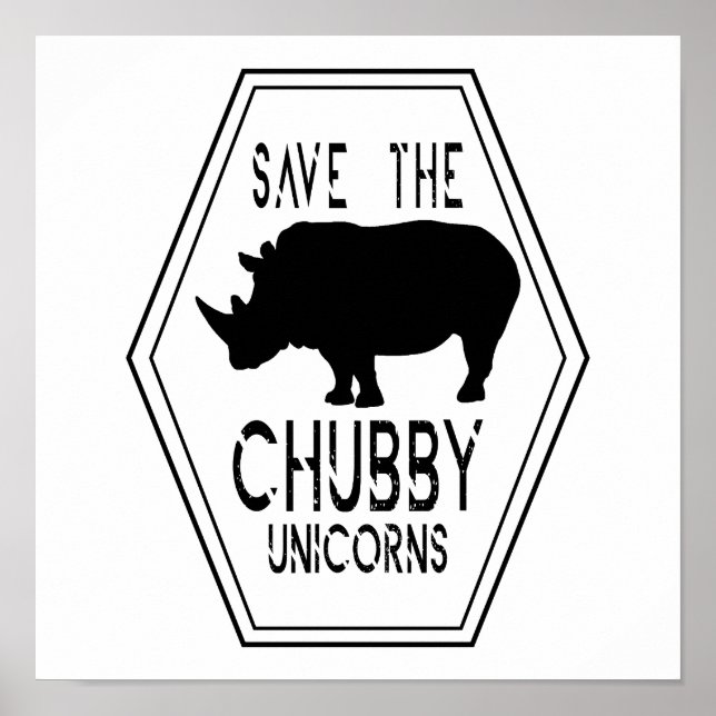 Save The Chubby Unicorns Poster (Vorne)