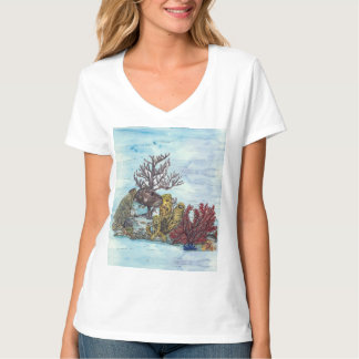Save The Coral Reefs Handpainted T-Shirt
