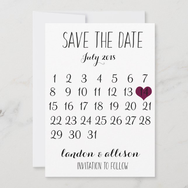 Save the Date (Vorderseite)