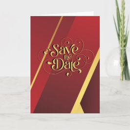 Save the Date (1. John 4:19 NKJV) Rot/Rost/Gold Karte