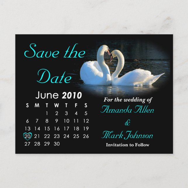 Save the Date 2010, Hochzeitsankündigung Ankündigungspostkarte (Vorderseite)