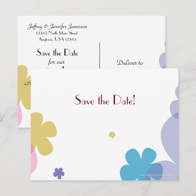 Save the Date 25 Jahre Party Postkarte (Vorne/Hinten)