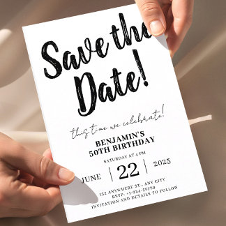 Save the Date 50. Geburtstag Einladung