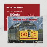 Save the Date 50. Geburtstagsfeier Postkarte
