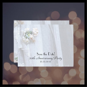 Save the Date 50 Jahre Party Ankündigungspostkarte