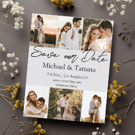 Save the Date 6 Fotos sammeln Hochzeitskarte