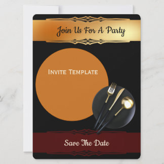 Save the Date - Abendessen Party Einladung