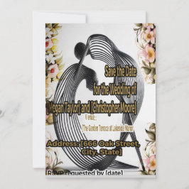 Save the Date abstrakte Kunst Einladungskarte Einladung