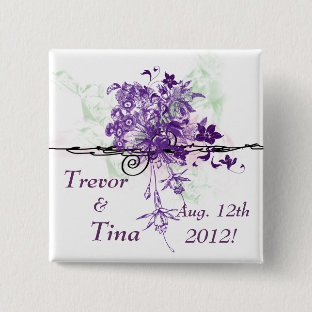 Save the Date abstraktes Button (Vorderseite)