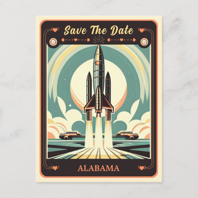 Save The Date | Alabama Einladung Postkarte (Vorderseite)