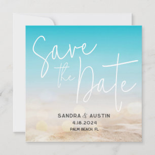 Save the Date am Strand