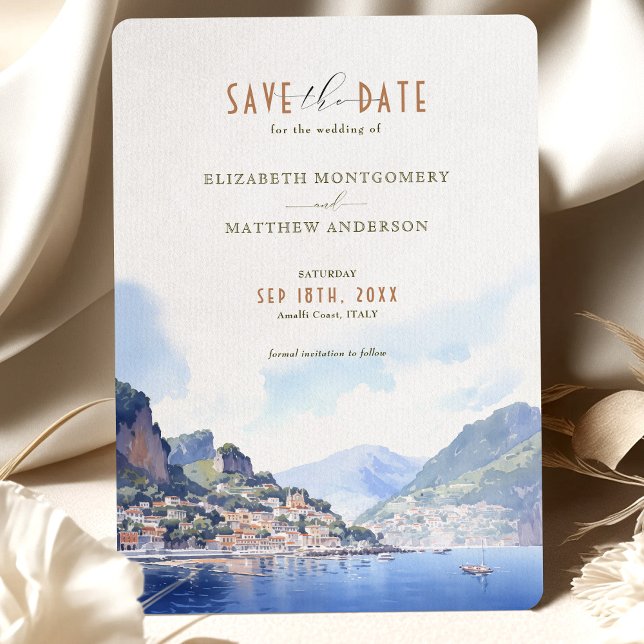 Save the Date Amalfi Küste Italien Zielort Einladung (Von Creator hochgeladen)