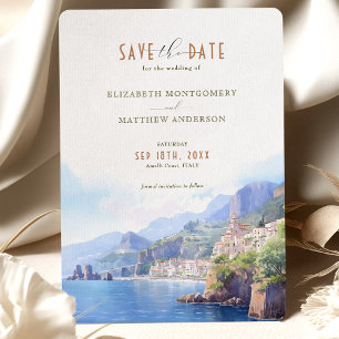 Save the Date Amalfi Küste Italien Zielort Einladung