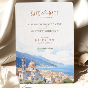 Save the Date Amalfi Küste Italien Zielort Einladung