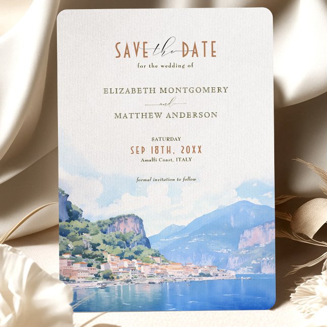 Save the Date Amalfi Küste Italien Zielort Einladung (Von Creator hochgeladen)