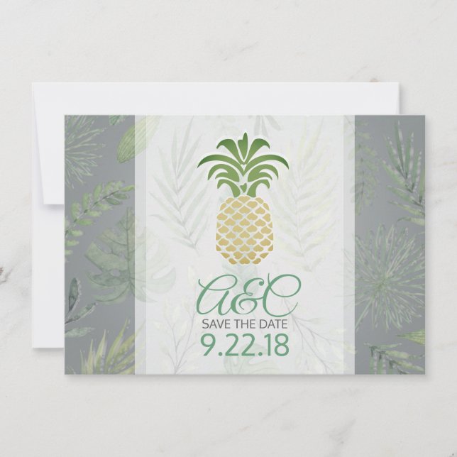 Save the Date Ananas (Vorderseite)