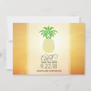 Save the Date Ananas Herz