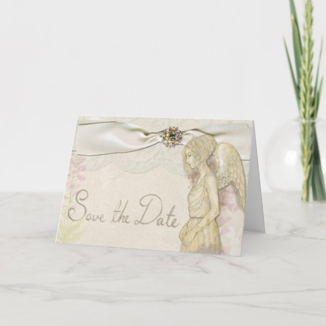 Save the Date Angel Card Ankündigung (Vorderseite)