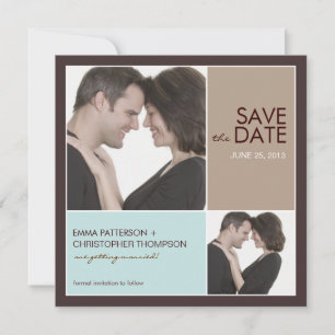 Save the Date Ankündigung des Fotos "Moderne Blöck