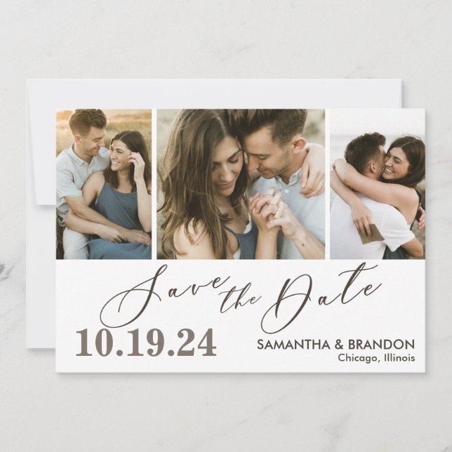 Save the Date Ankündigung einer Hochzeitskarte (Vorderseite)