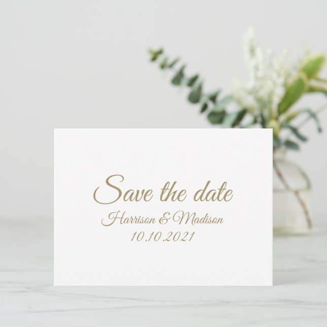 Save the Date Ankündigung von Hochzeitsschreiben Begleitkarte (Stehend Vorderseite)