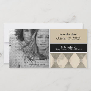 Save the Date Ankündigungen der Fotokarte {Beige}