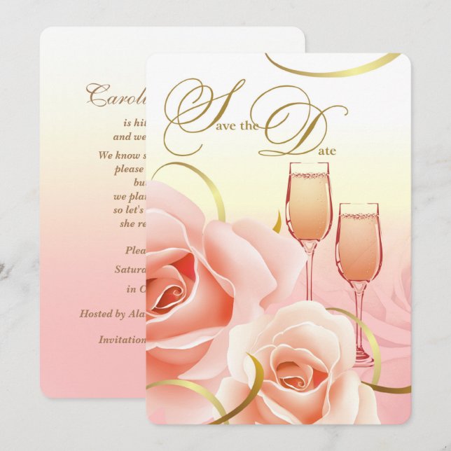 Save The Date. Ankündigungen der geheimen Geburtst (Vorne/Hinten)