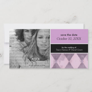 Save the Date Ankündigungen von Fotokarten {Lila}