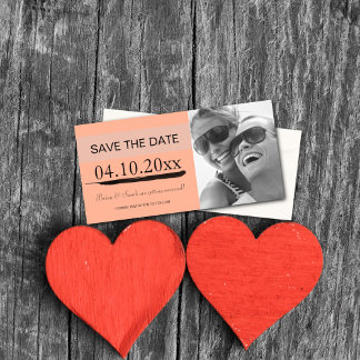 Save the Date Ankündigungen von Fotokarten {Peach}