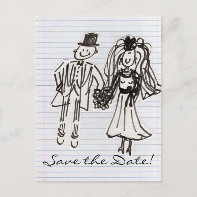 Save The Date! Ankündigungspostkarte (Vorderseite)