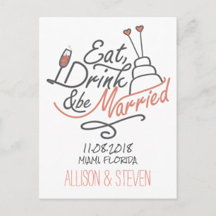 Save the Date. Ankündigungspostkarte