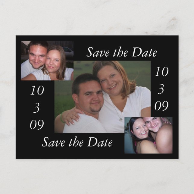 Save the Date Ankündigungspostkarte (Vorderseite)