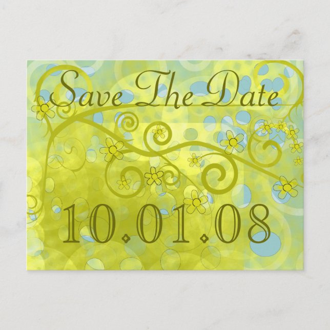 Save The Date Ankündigungspostkarte (Vorderseite)
