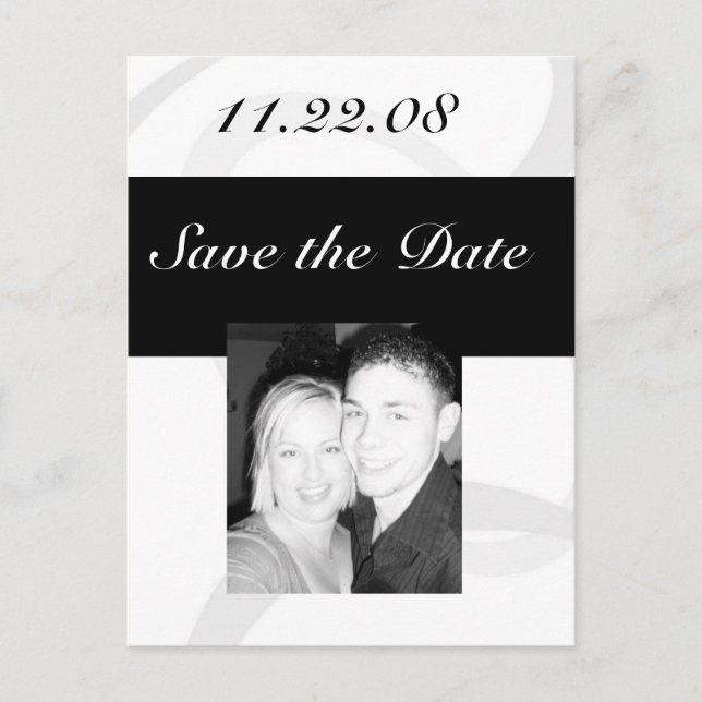 Save the Date Ankündigungspostkarte (Vorderseite)